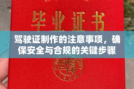 诸暨驾驶证制作的注意事项，确保安全与合规的关键步骤