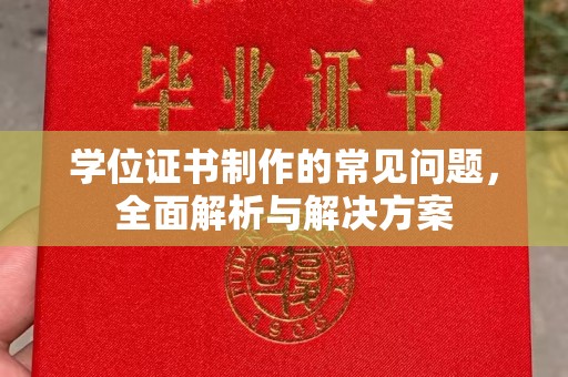 诸暨学位证书制作的常见问题，全面解析与解决方案