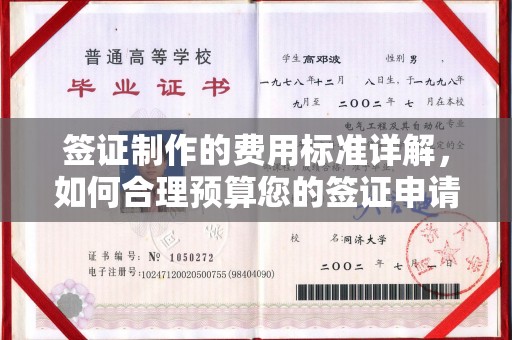 诸暨签证制作的费用标准详解，如何合理预算您的签证申请成本